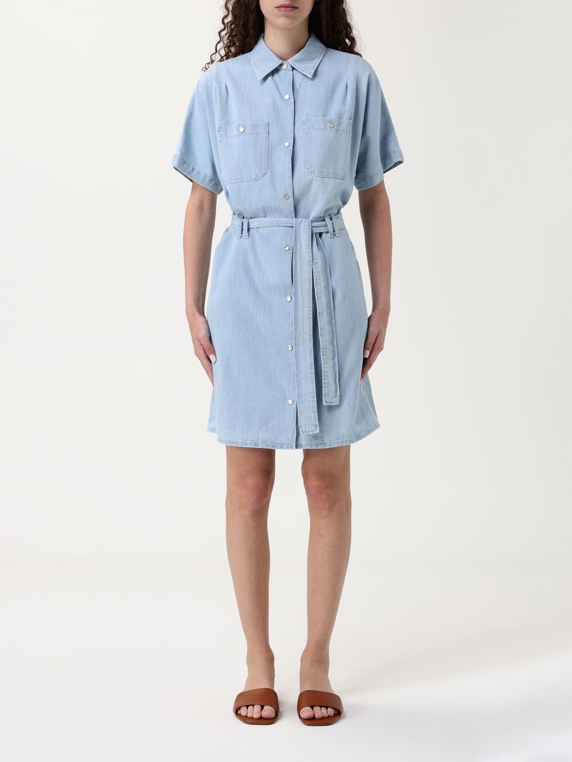 Dress A. P.C. Woman color Gnawed Blue