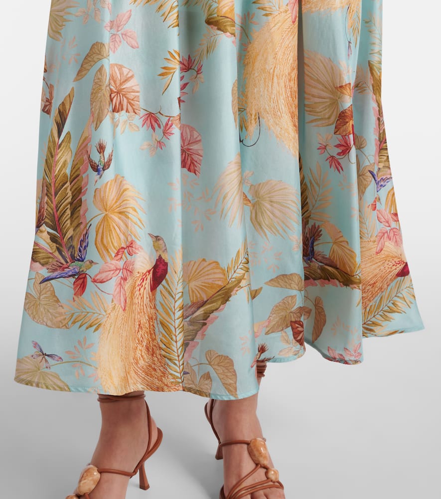 Ascension Billow floral silk maxi dress