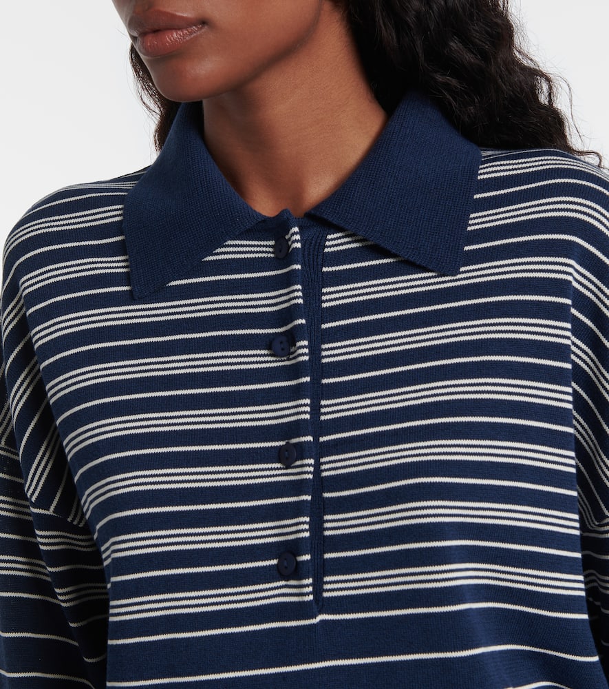 Harlow striped oversized polo sweater