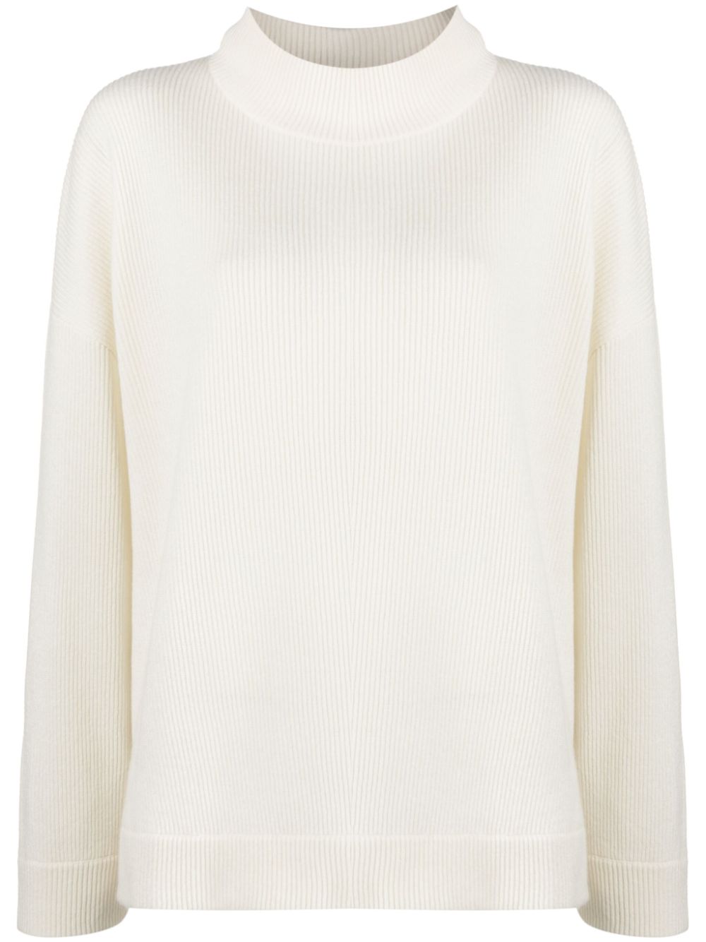 Mock-neck cashmere jumper - Neutrals