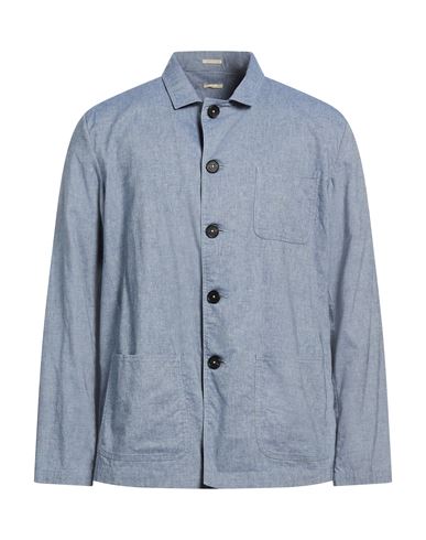 Man Shirt Slate blue Size M Cotton