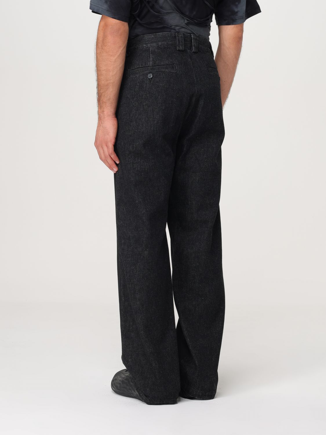 P-Wire-B hybrid straight trousers - Black