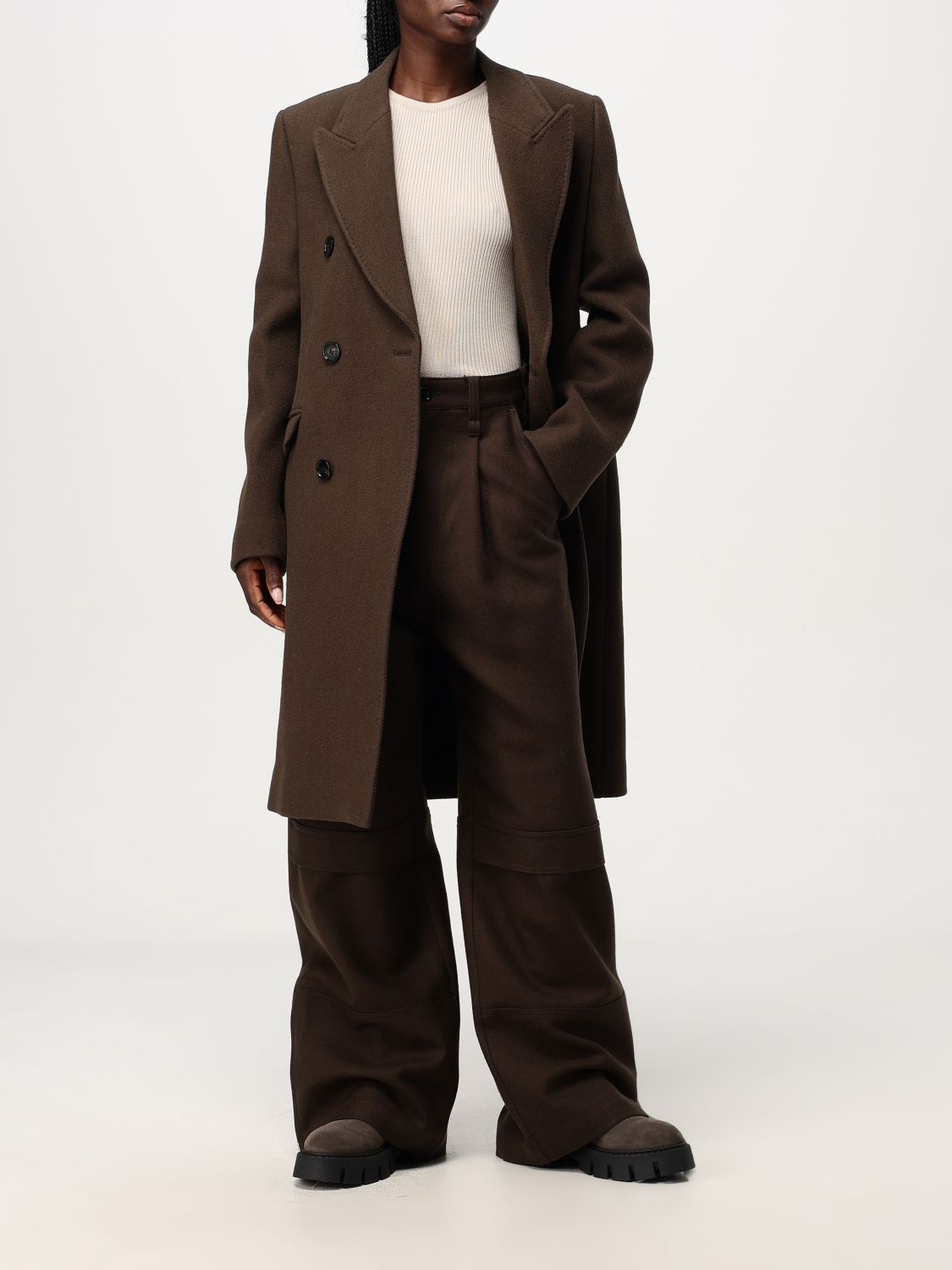 Double-breasted coat - Black