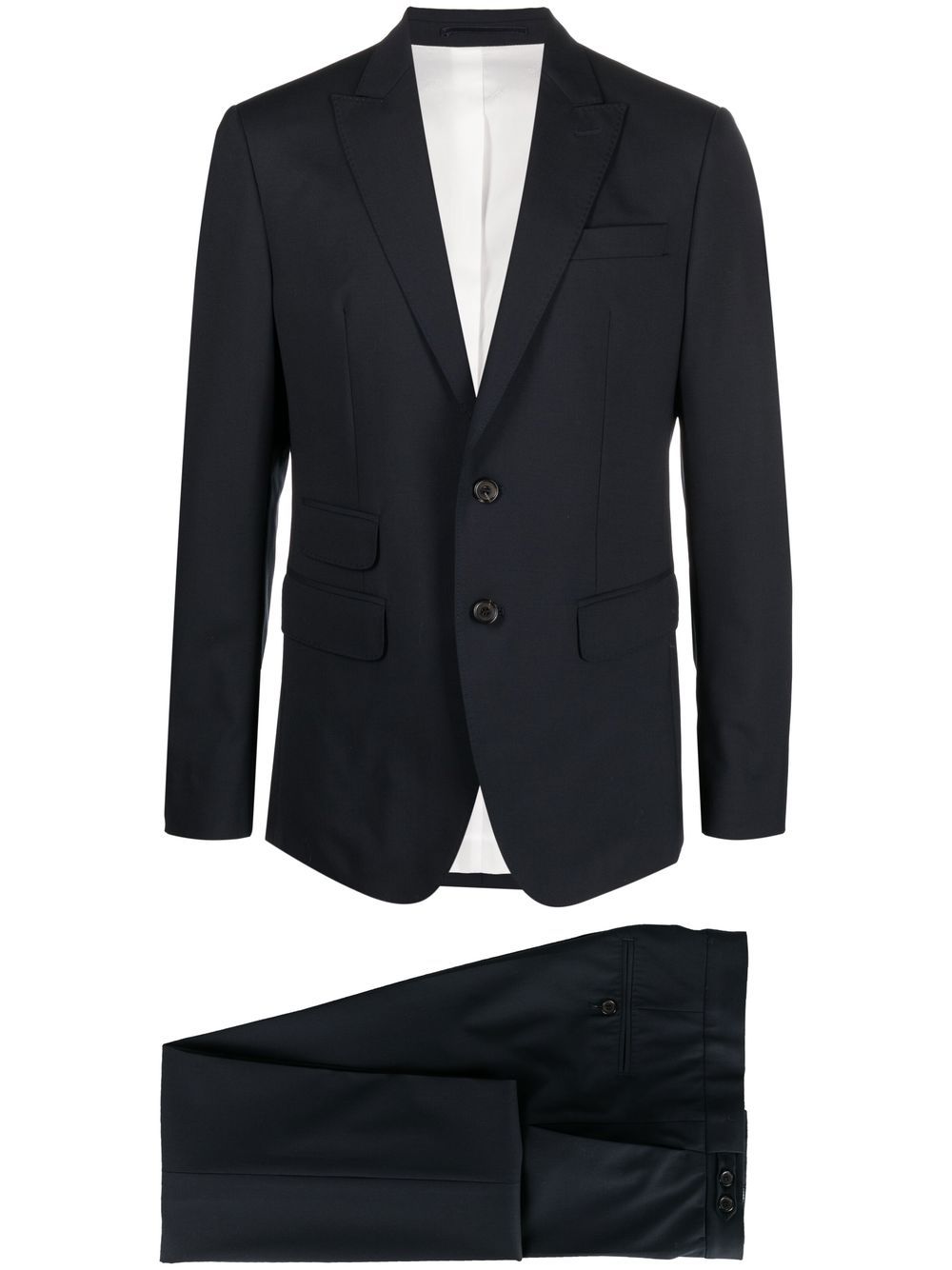 Slim-fit single-breasted suit - Blue