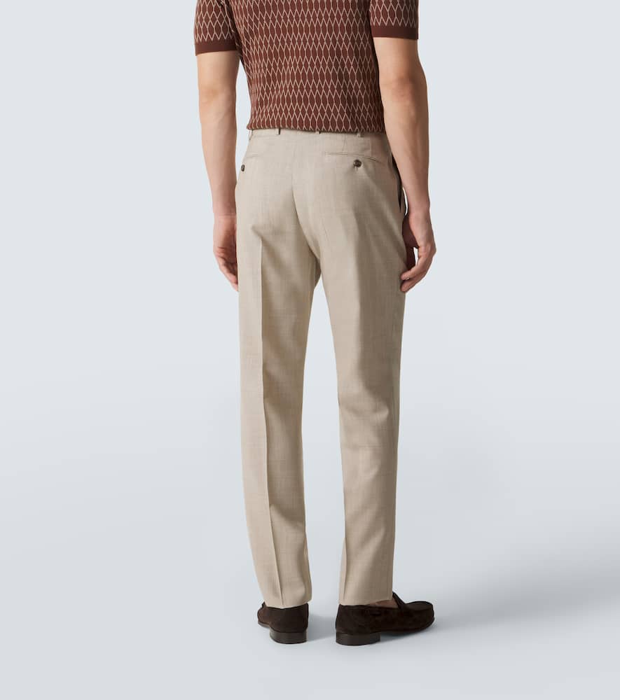 Virgin wool slim pants
