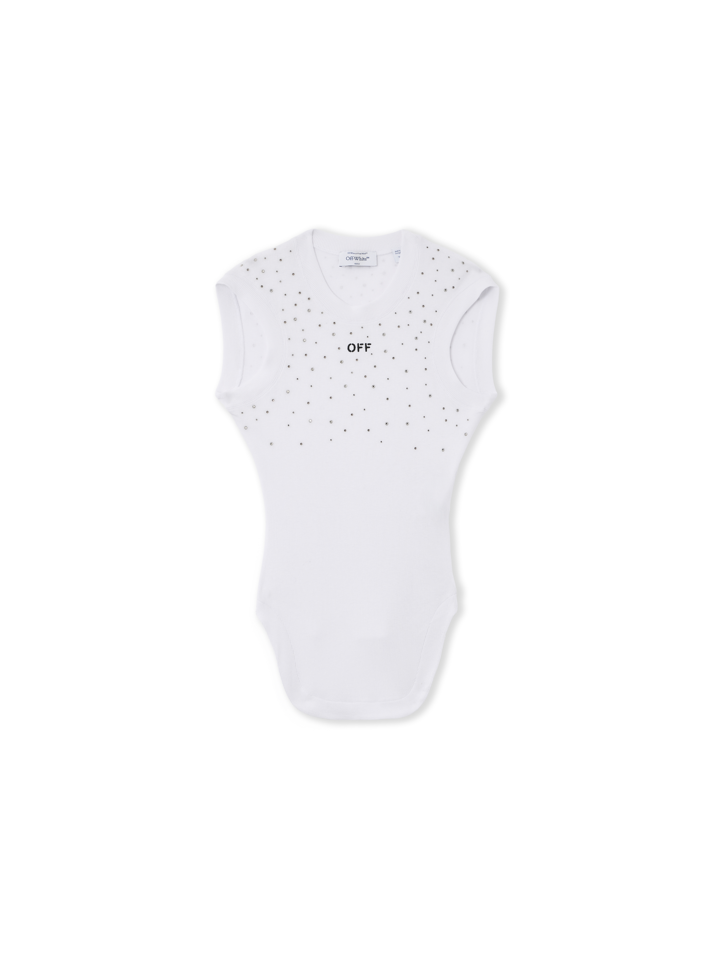 Ow X Swarovski Ribbed Kat Top - Female T-shirts White