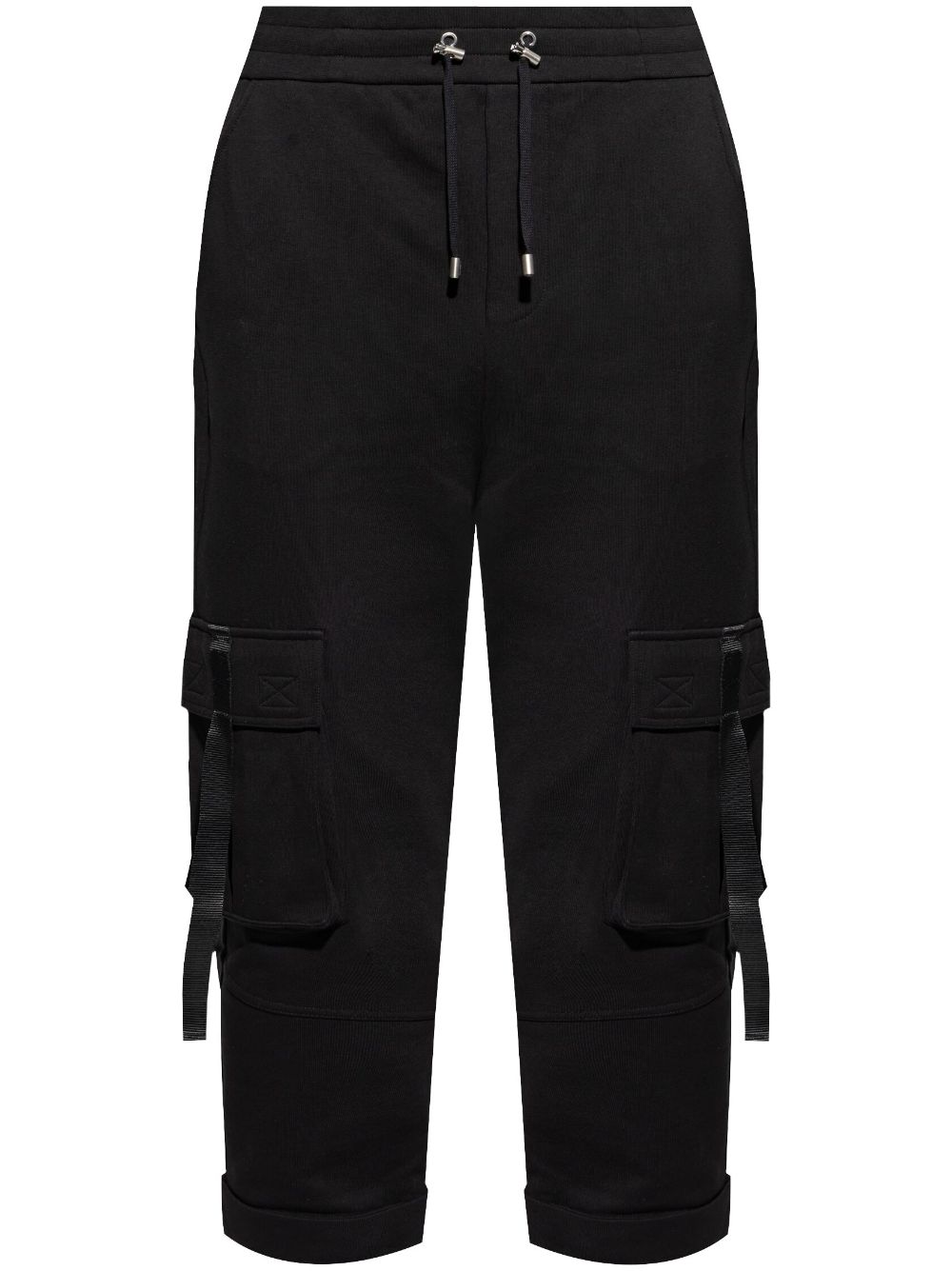 Cotton cargo sweatpants - Black