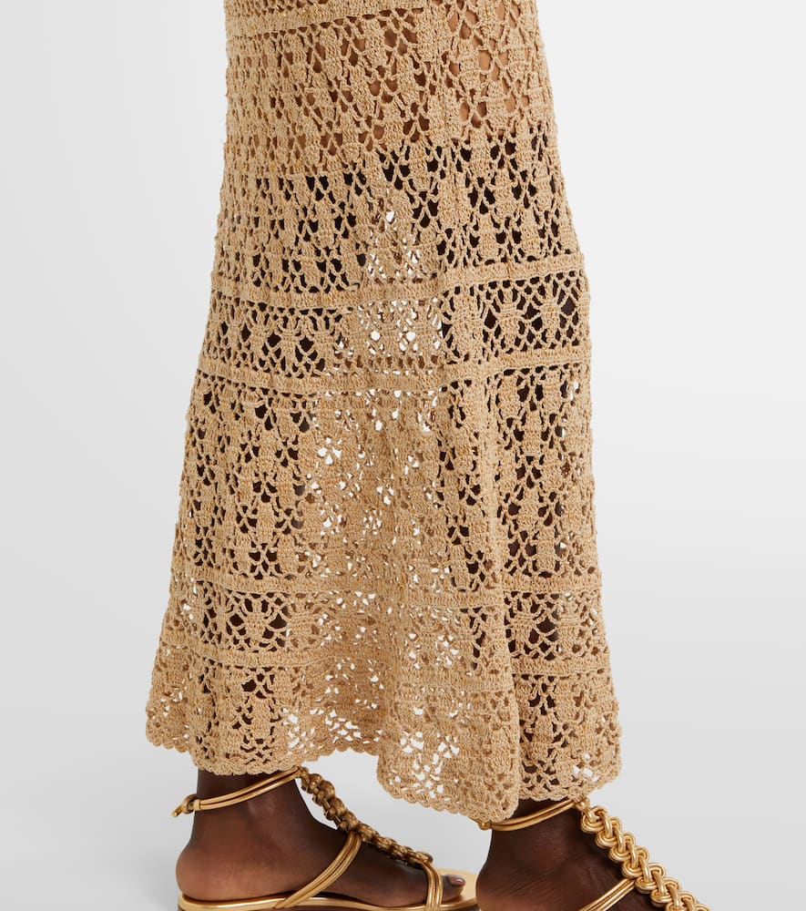 Bianca cotton crochet maxi dress