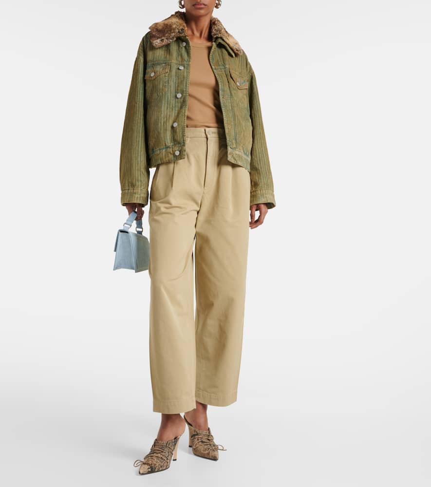 Agolde Becker wide-leg cotton twill chinos