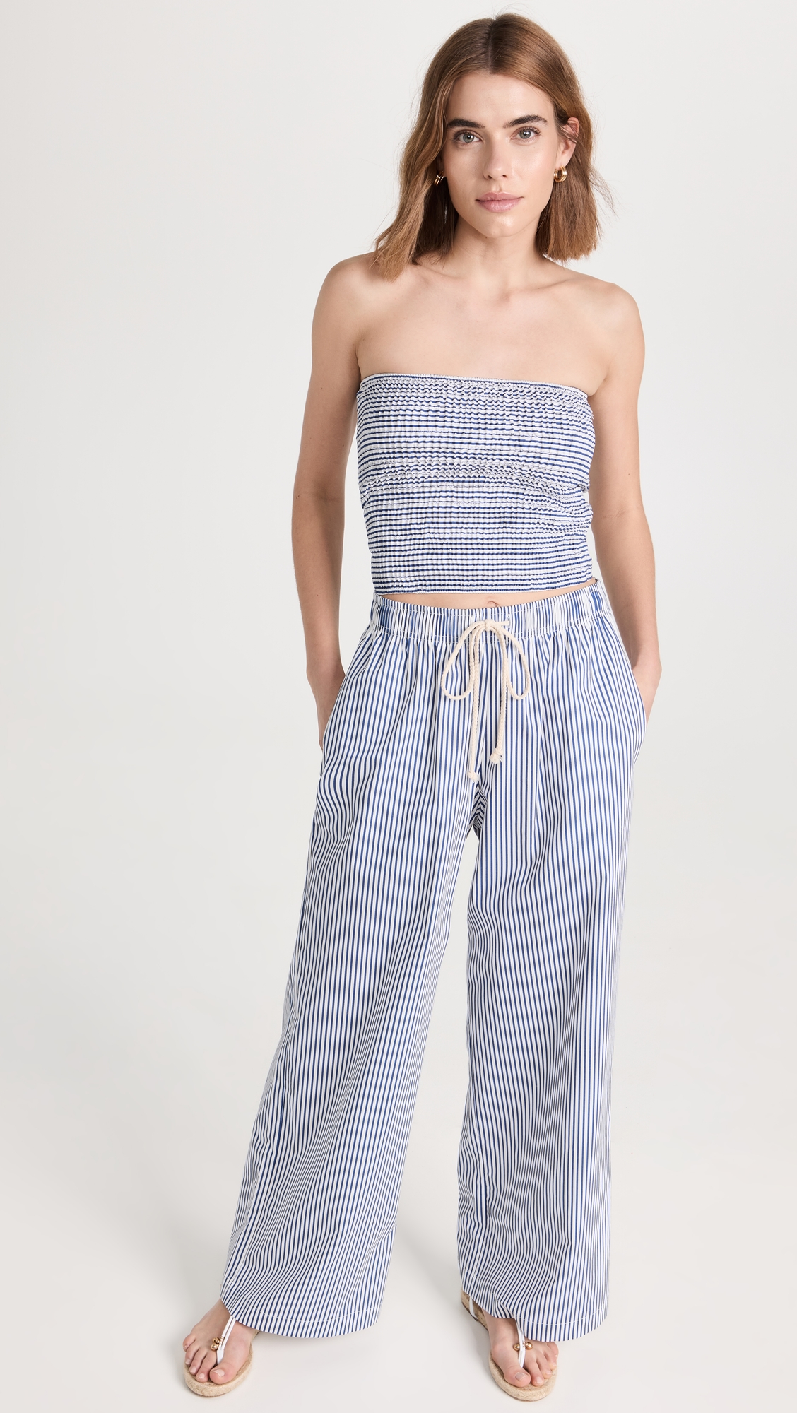 Pop Pants Navy Stripe