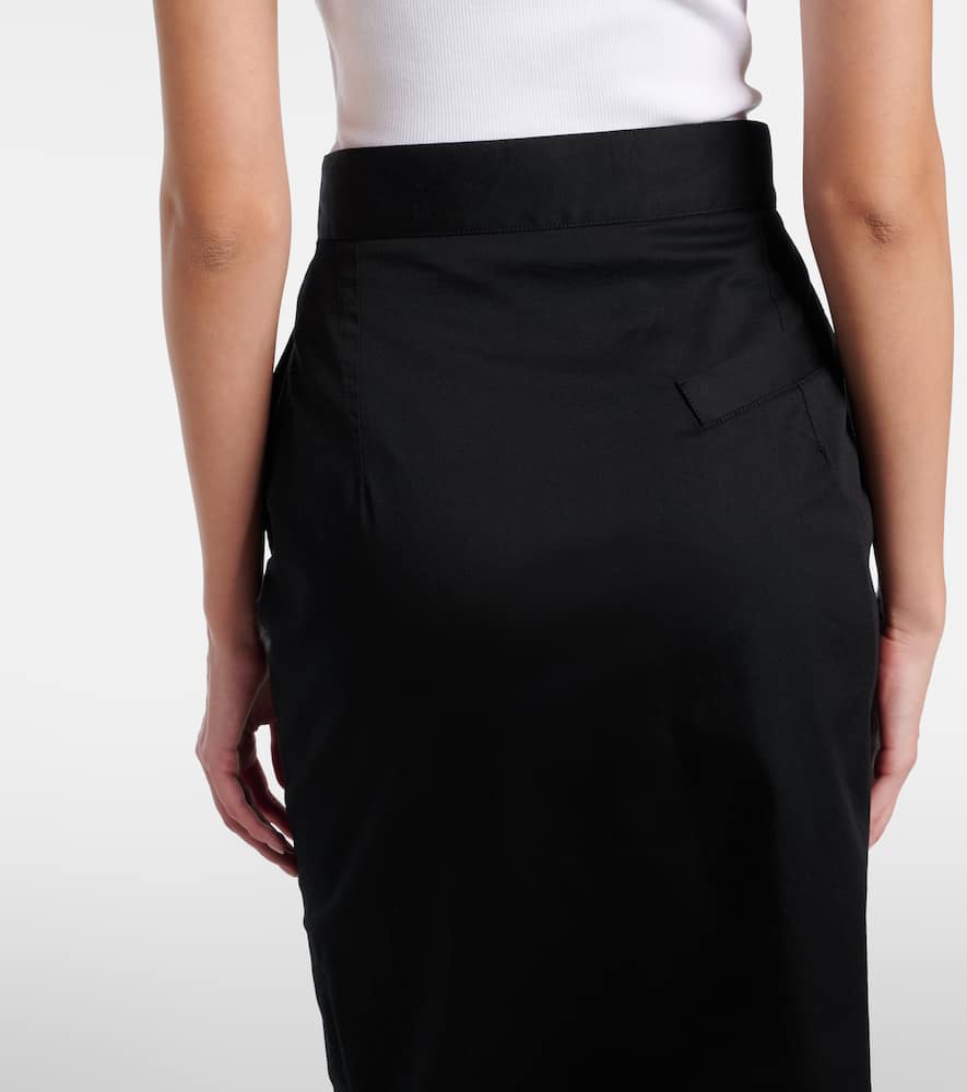 Trouser cotton-blend pencil skirt