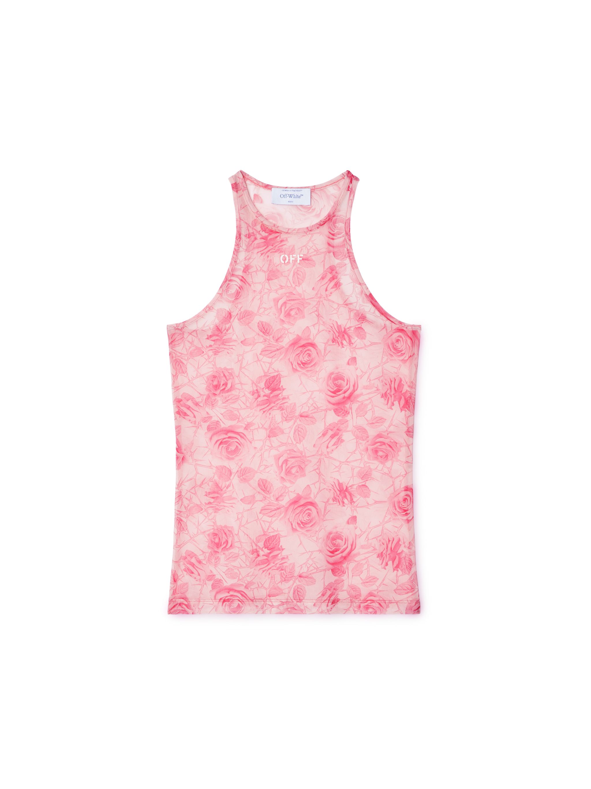 Off Stamp Roses Mesh Racer To Powder Pin - Female T