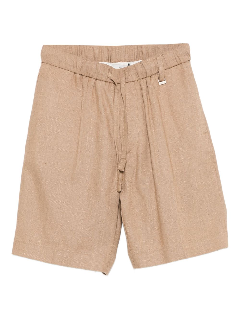 Elastic-waistband shorts - Brown