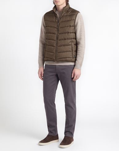 Façonnable Man Vest Military green Size S Polyester