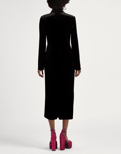Woman Midi dress Black Size XL Polyester, Elastane