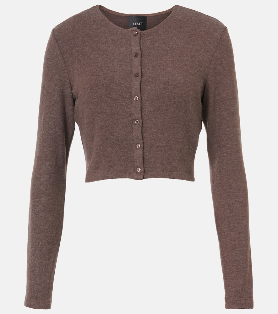 Lauren cropped jersey cardigan