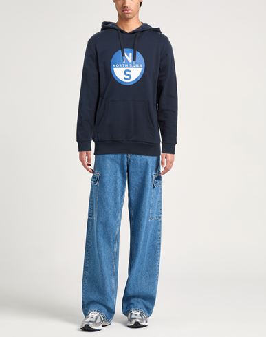 North Sails Man Sweatshirt Midnight blue Size M Cotton
