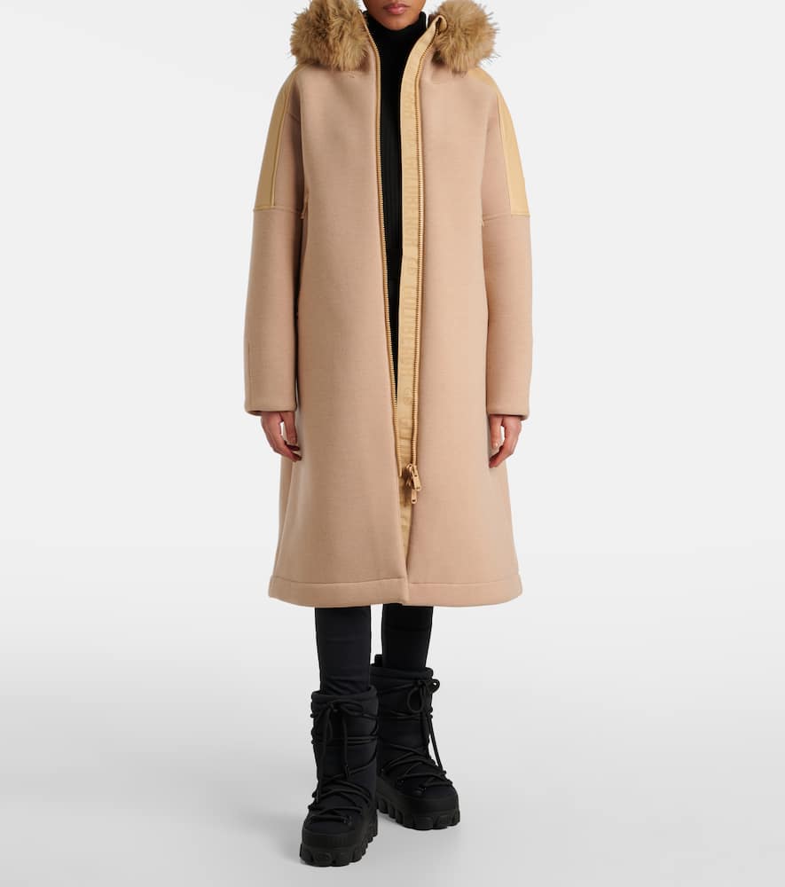 Ember faux fur-trimmed coat