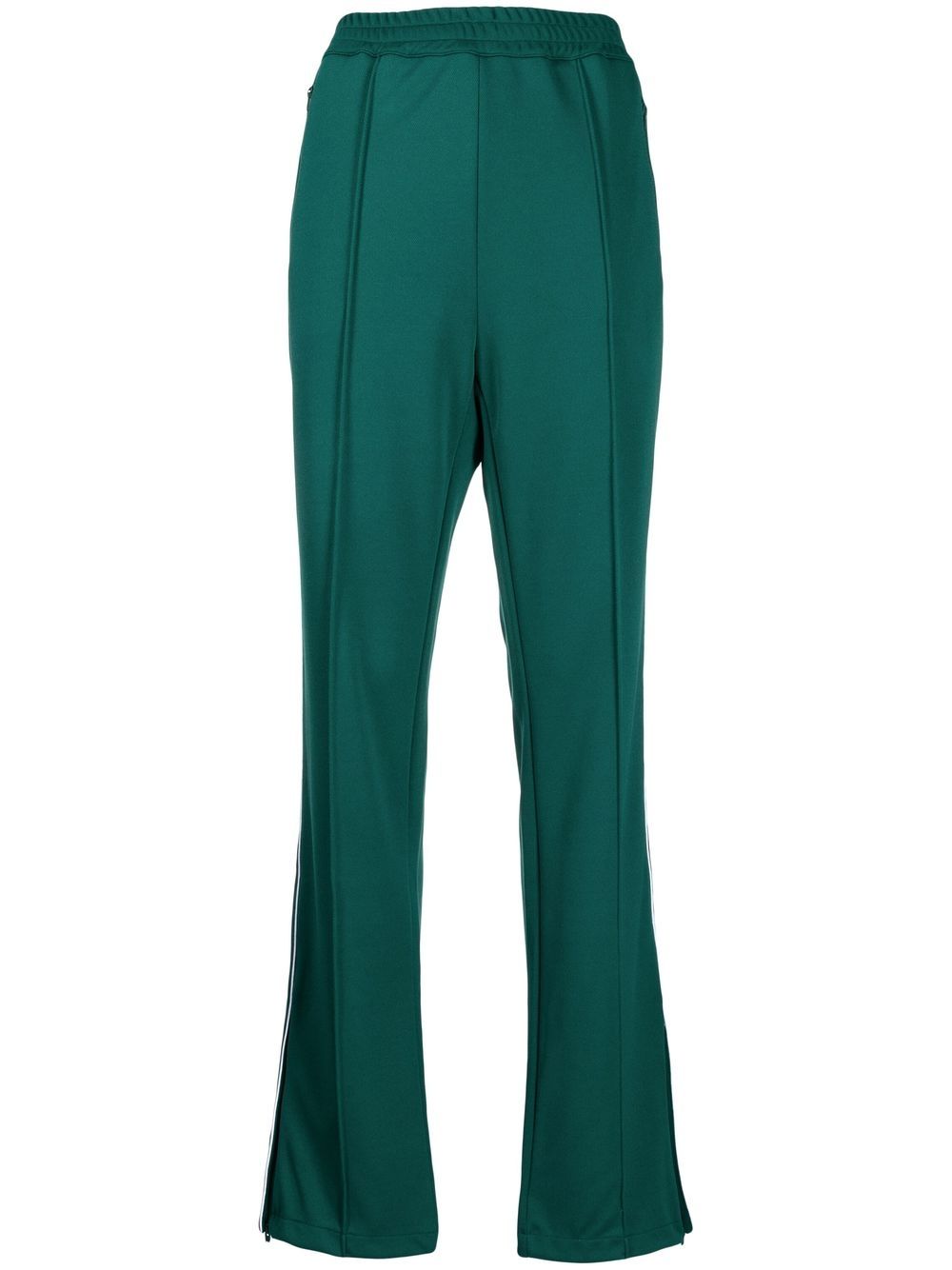 Piped-trim track pants - Green