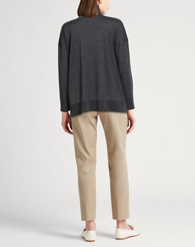 Woman Turtleneck Charcoal Size XS Merino Wool