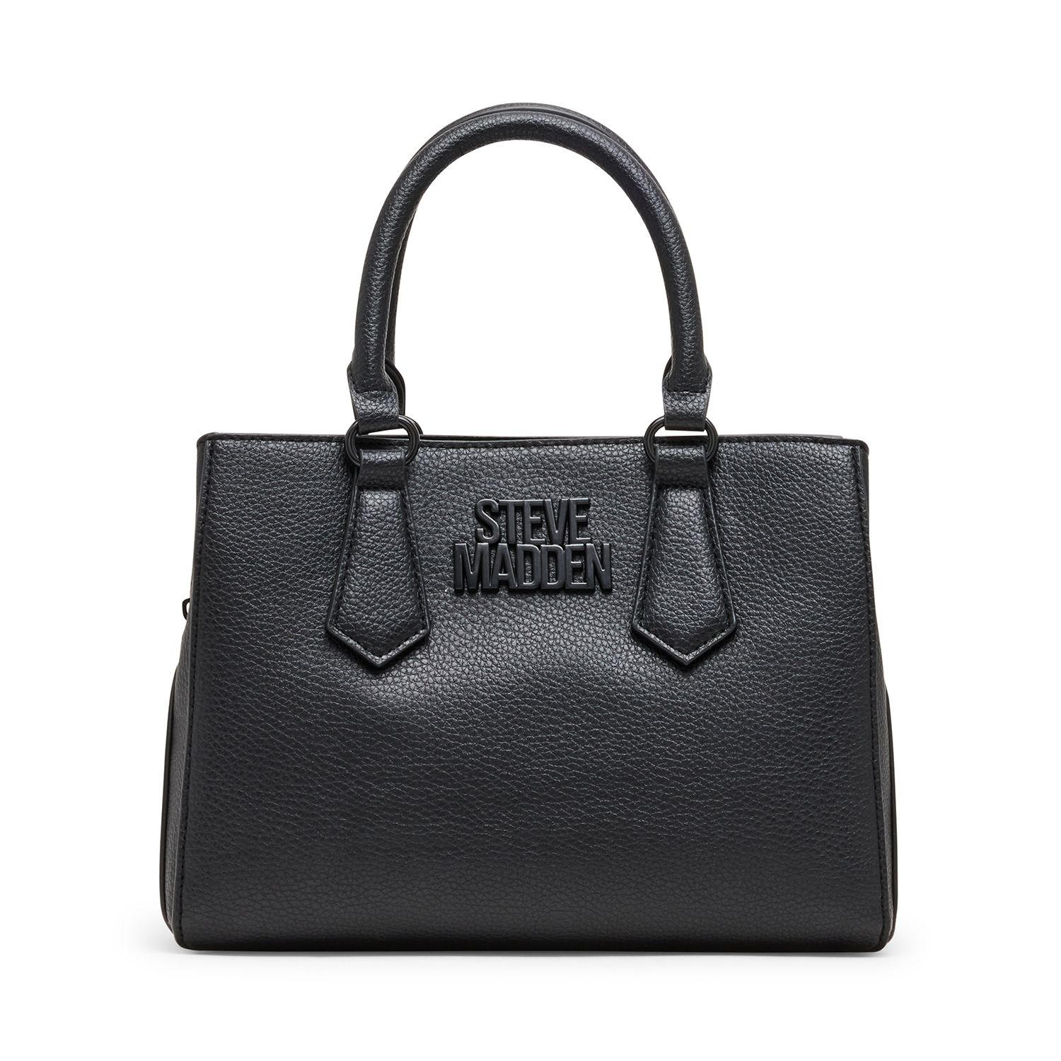 Bmickey Quilted Satchel- Black:- Black
