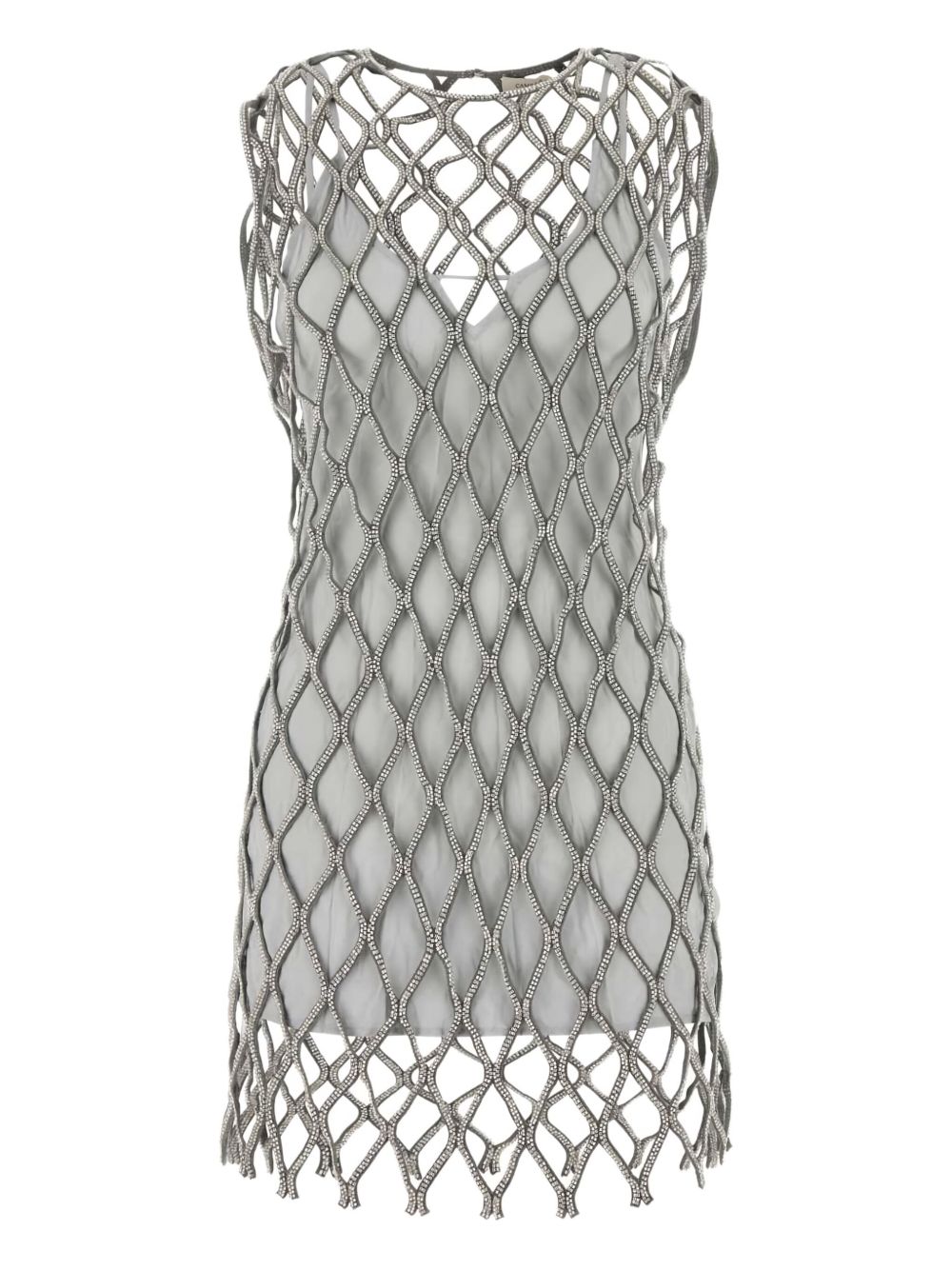 Rococo mini dress - Silver