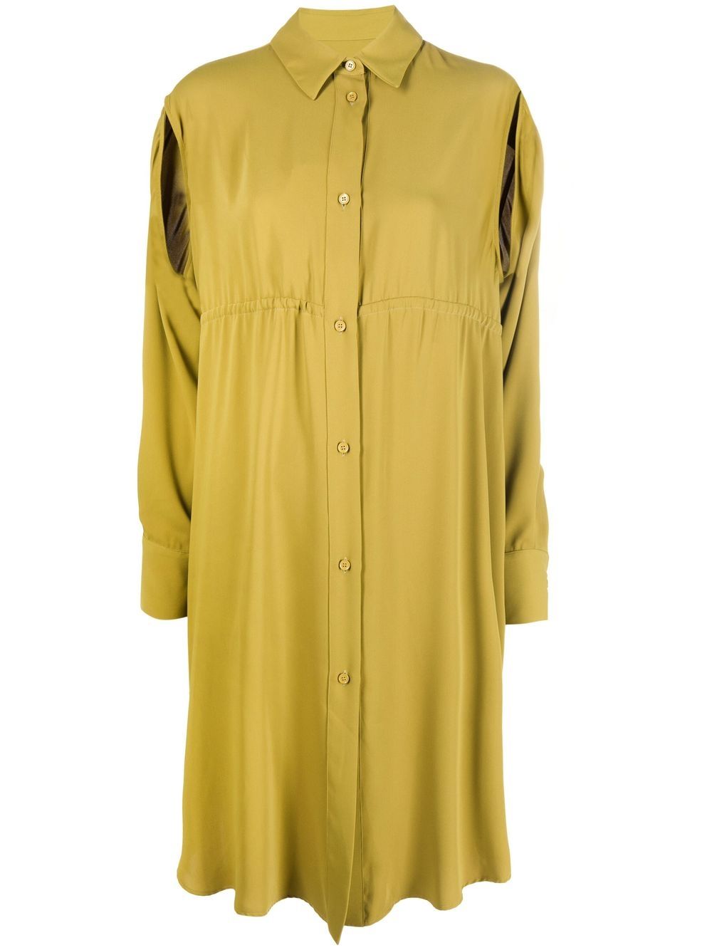 Button-down shirt dress - Black