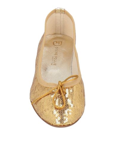 Woman Ballet flats Gold Size 10 Textile fibers