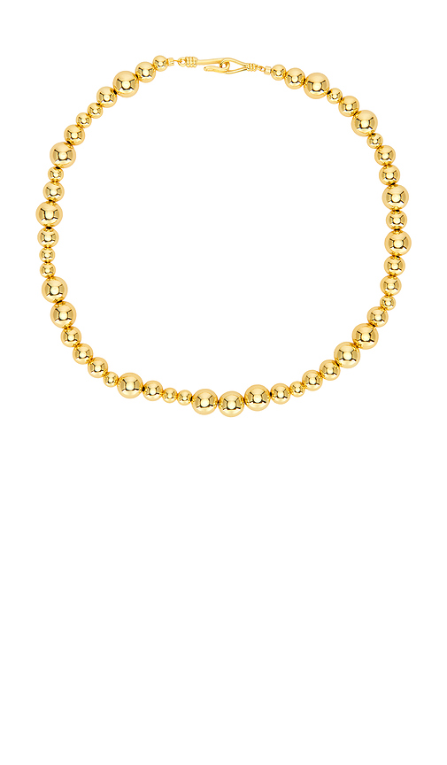 Alexa Leigh Mixed Big Ball Necklace in Metallic Gold