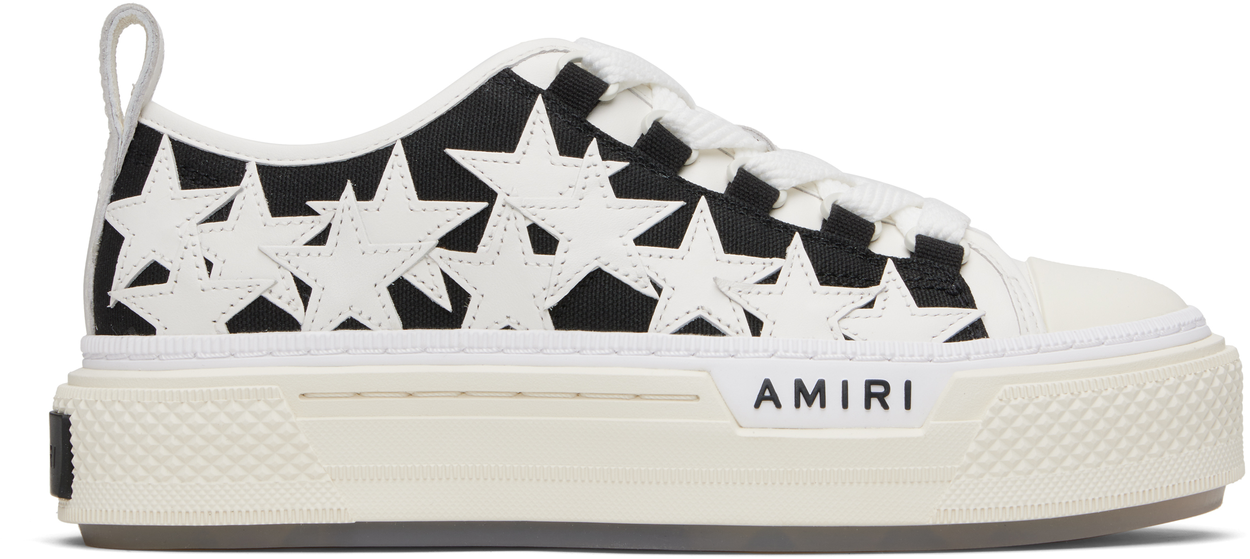 Black & White Stars Court Low Sneakers
