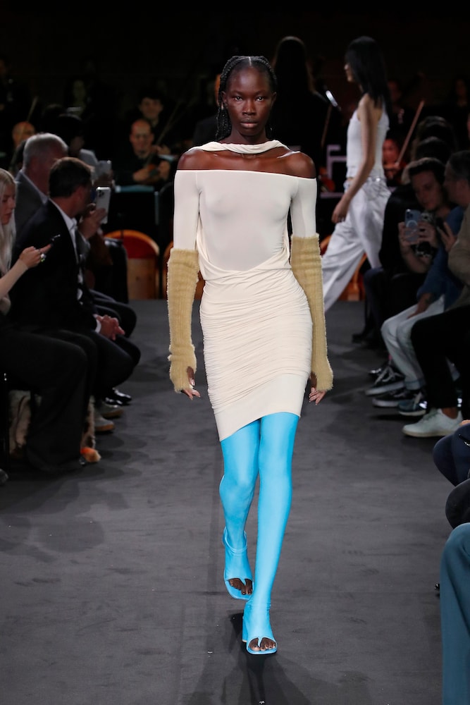 Deconstructed jersey maxi dress