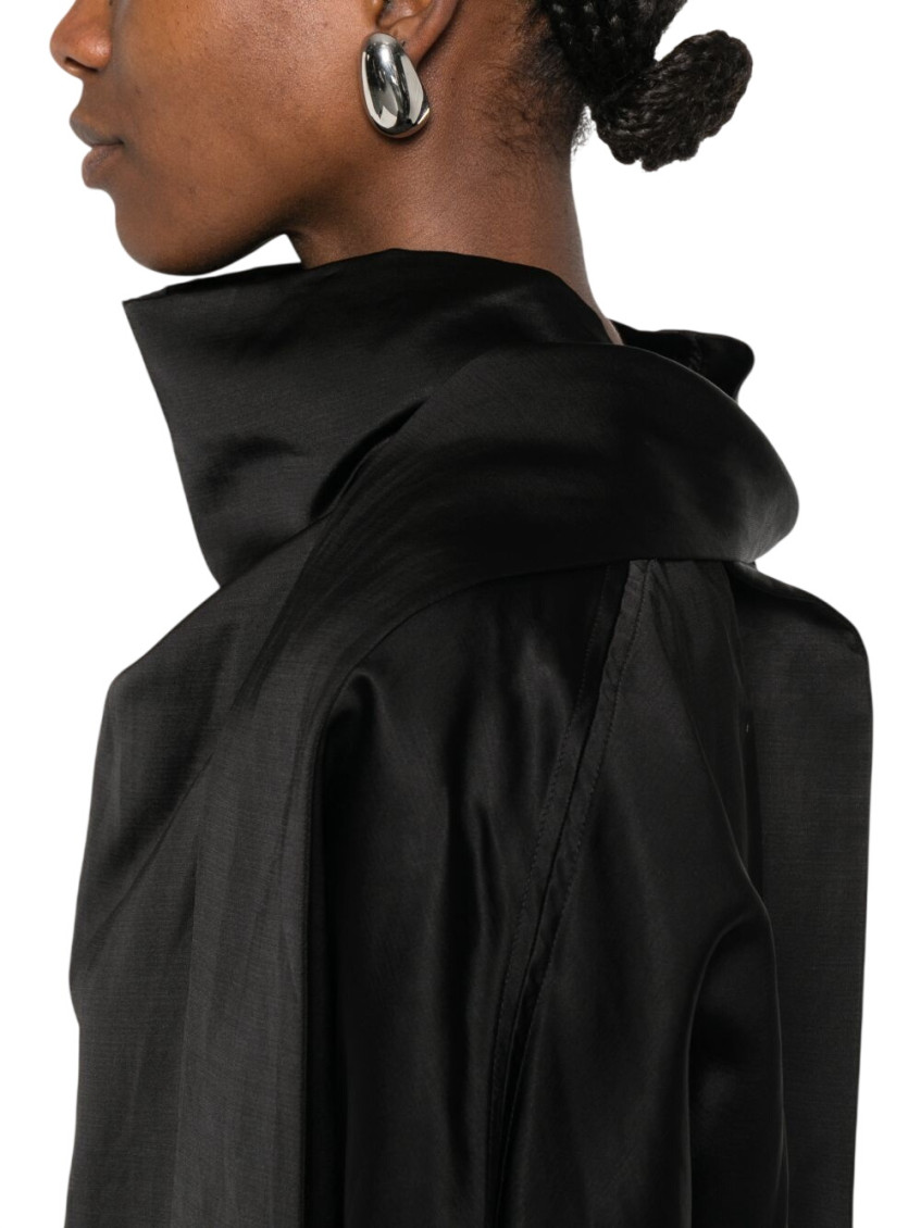 Totême - high collar top relaxed fit draped