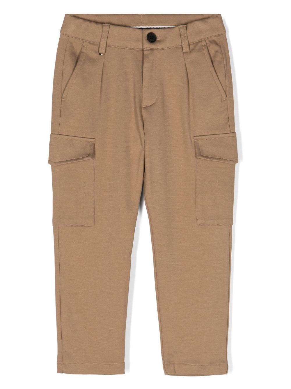 Mid-rise tapered cargo trousers - Neutrals