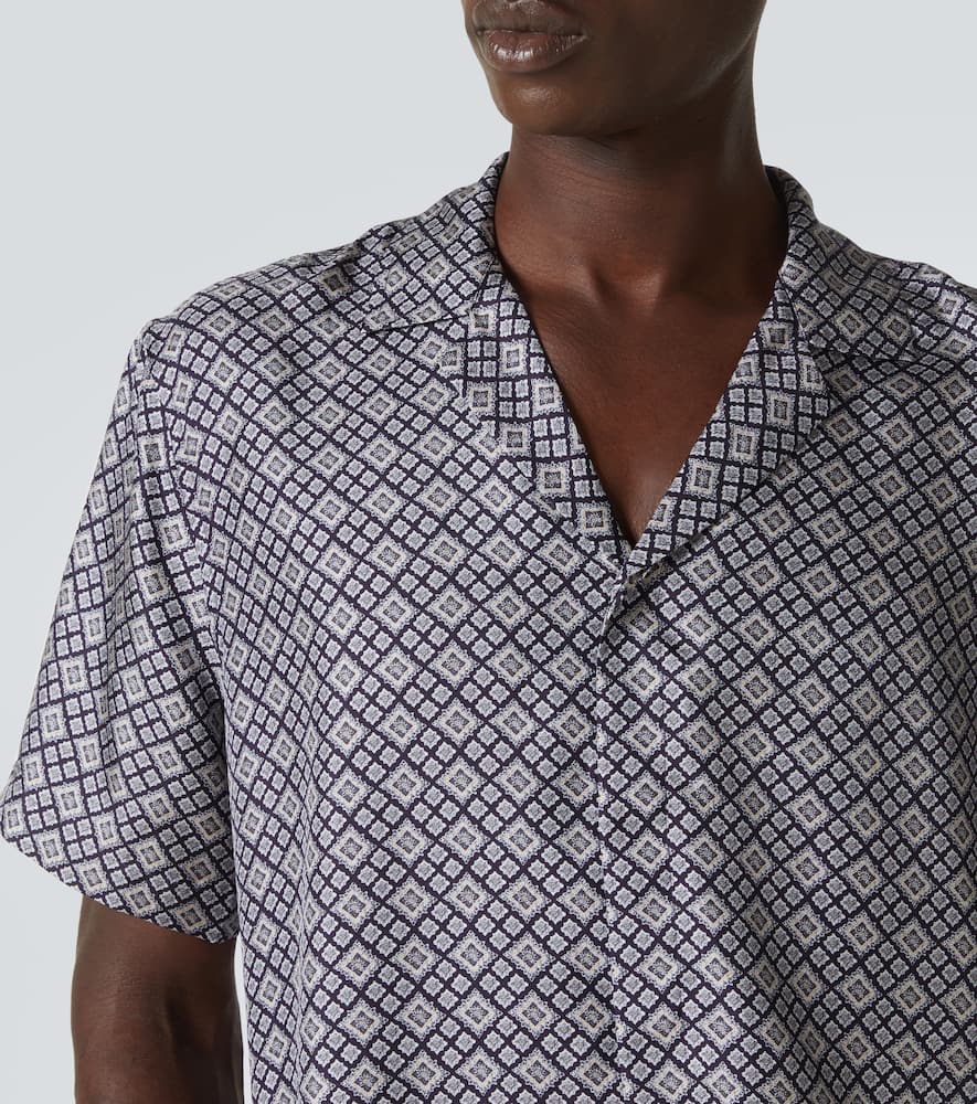 Maitan printed silk blowing shirt