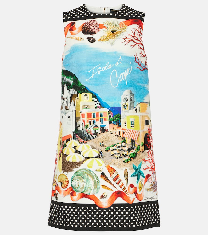 Capri printed cotton minidress