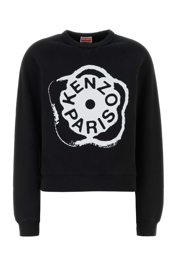 Kenzo - silk crew neck sweatshirt graphic print