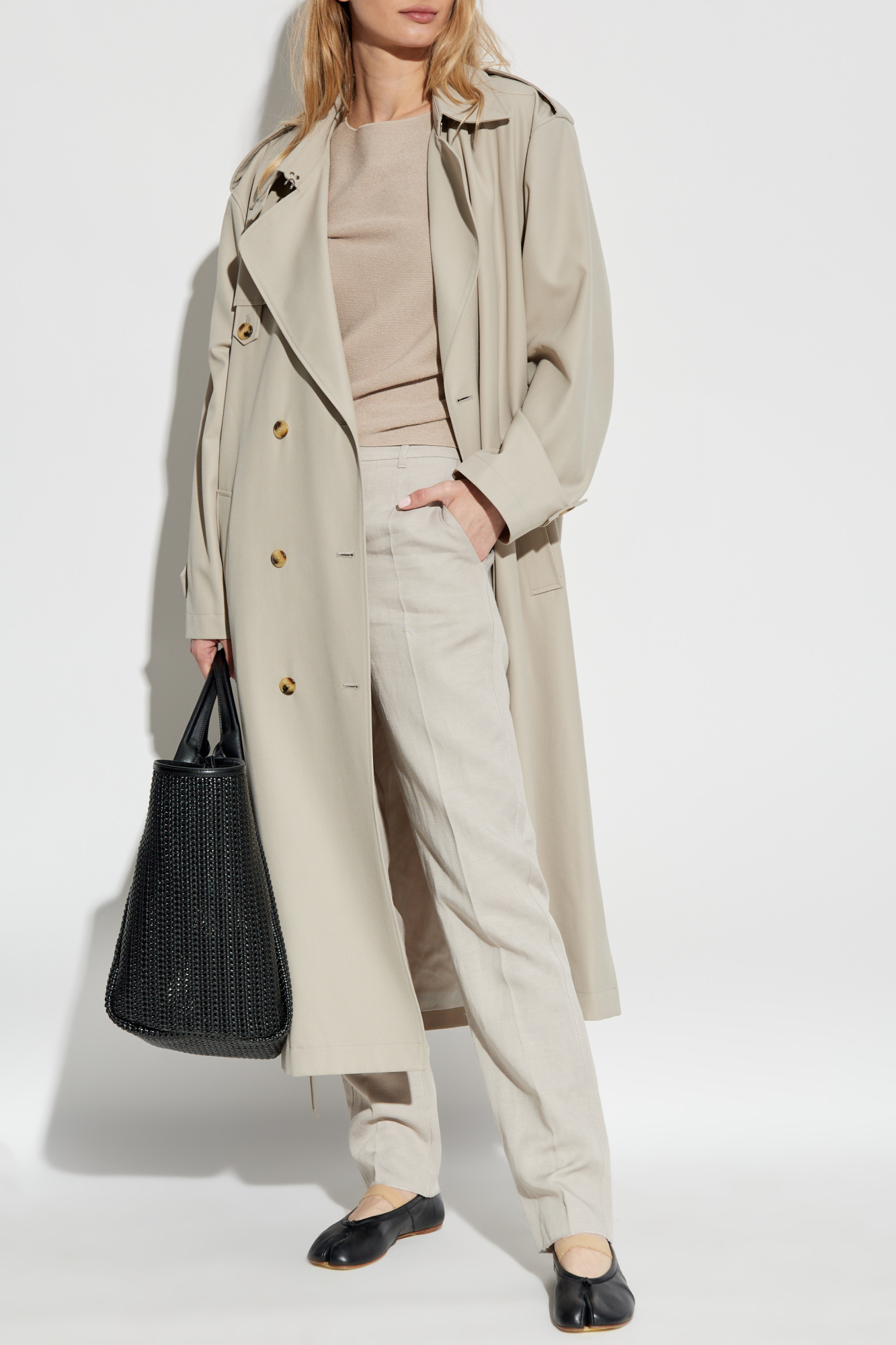 Trousers From The Sustainability Collection, Women's, Beige