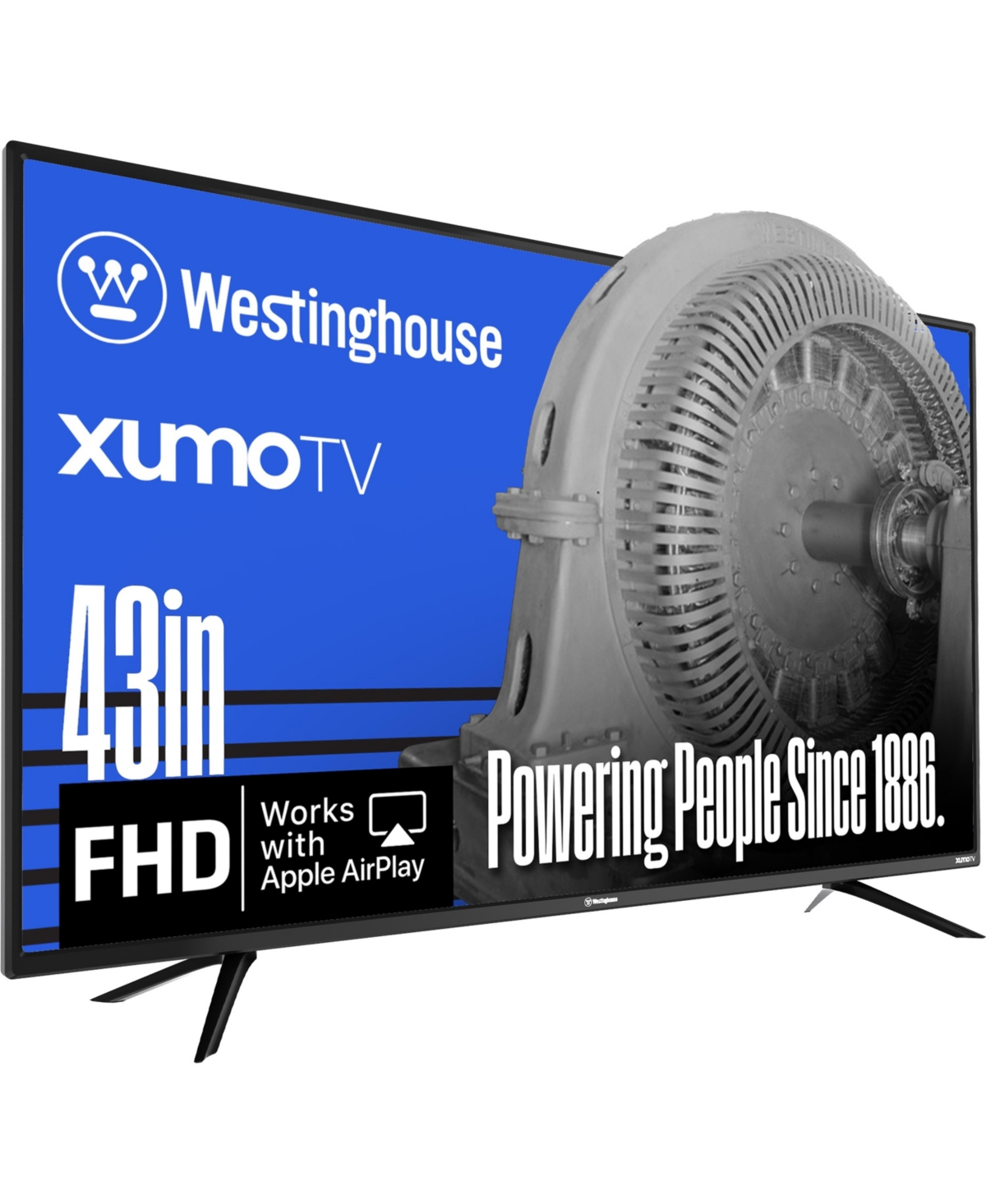 43-inch Smart Tv, Fhd 1080P Xumo Tv w/Voice Remote, Flat Screen Led Television w/Apple Home kit, Wi-Fi & Mobile Connectivity - Black