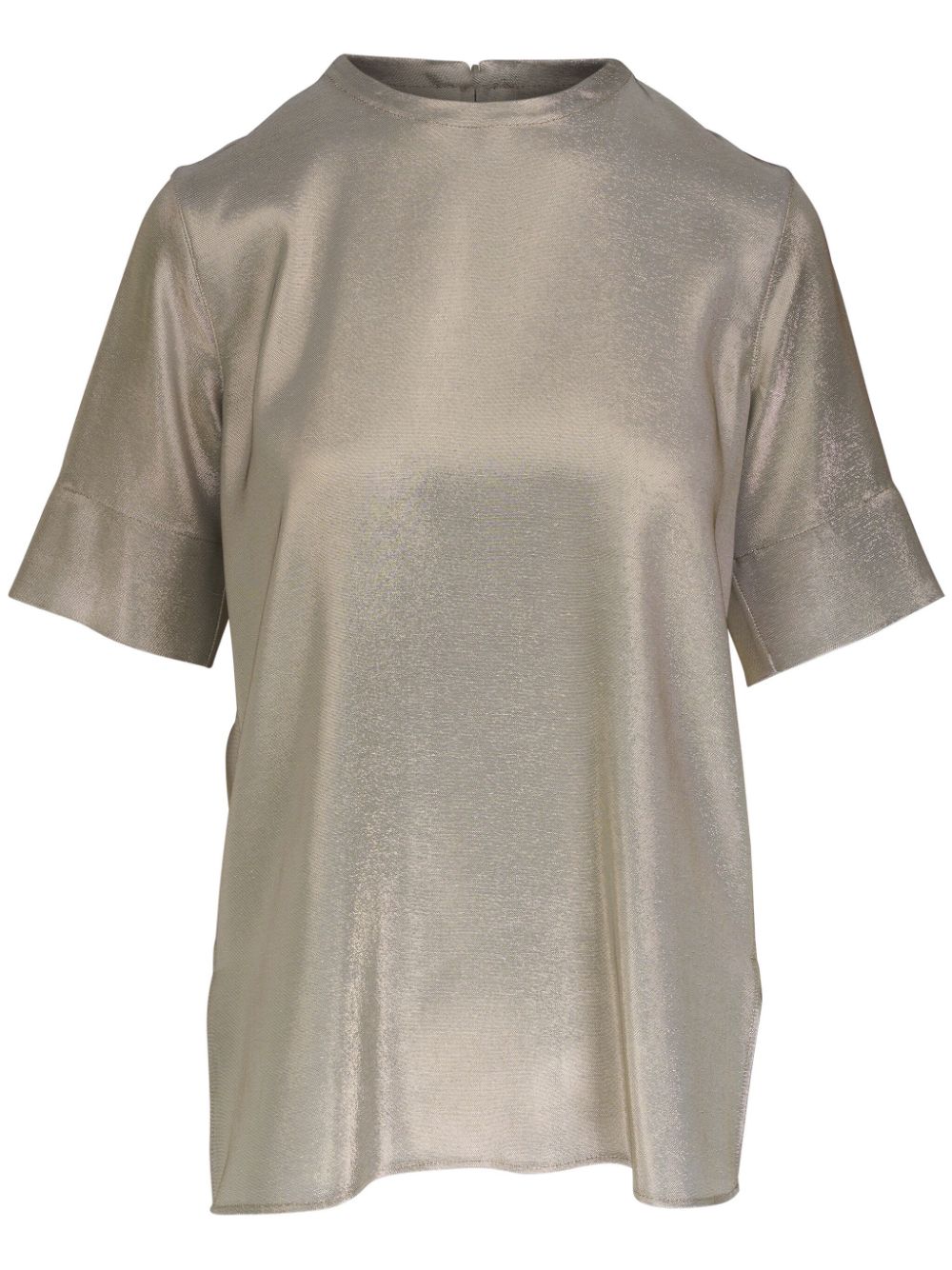 Lurex-detail T-shirt - Gold