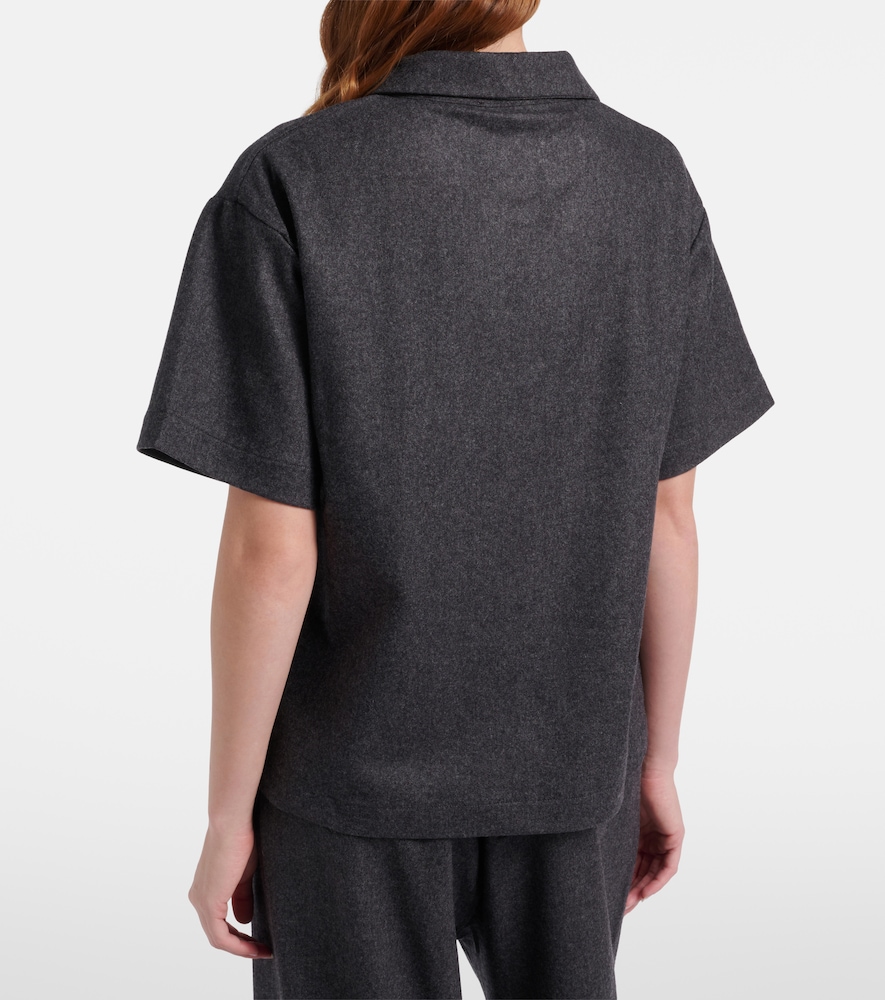 Modena wool and cashmere flannel polo shirt