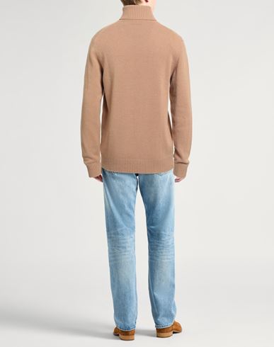 Man Turtleneck Camel Size 42 Wool, Cashmere