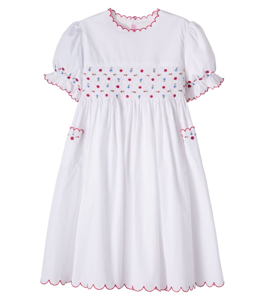 Delilah smocked cotton dress