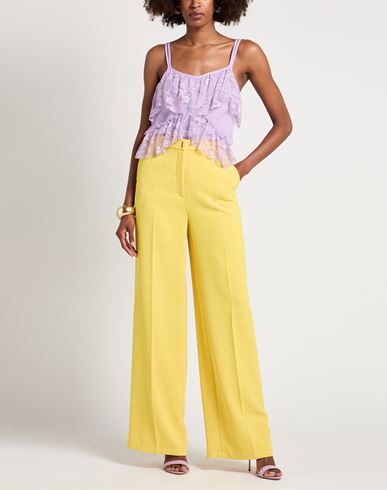 Woman Pants Yellow Size 6 Polyester