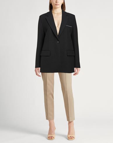 Woman Blazer Charcoal Size 12 Polyester, Viscose, Cotton, Elastane