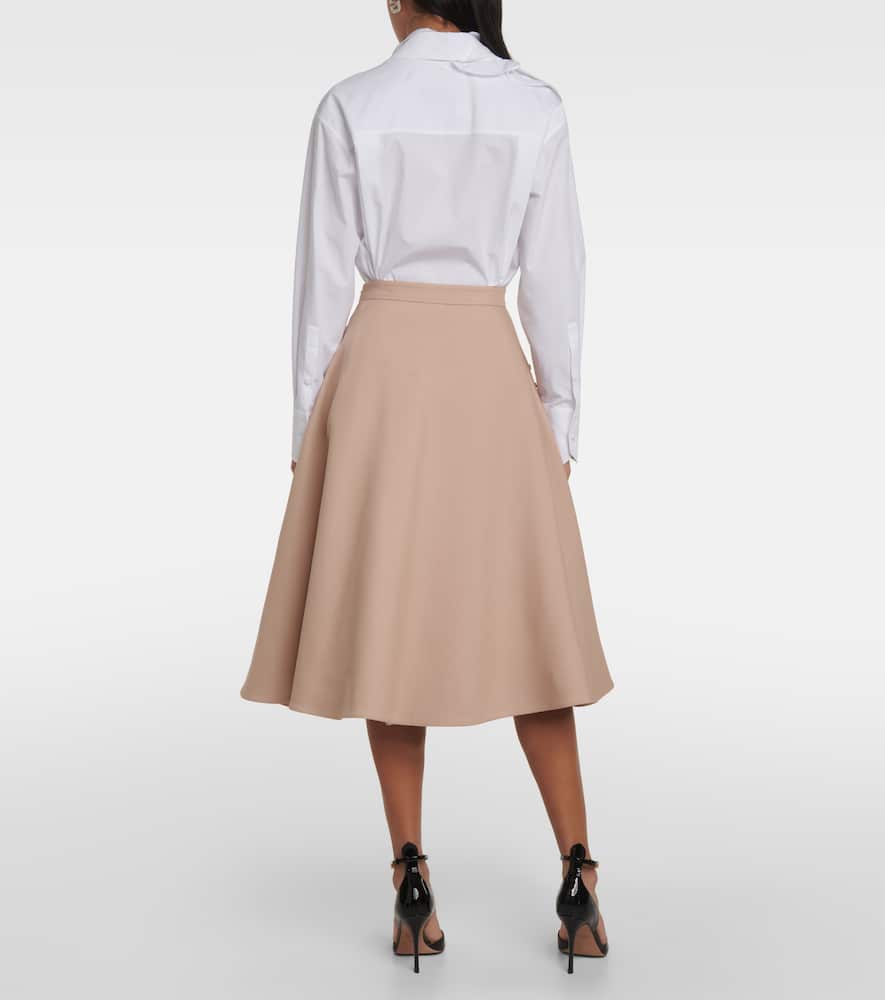 VGold Crêpe Couture midi skirt