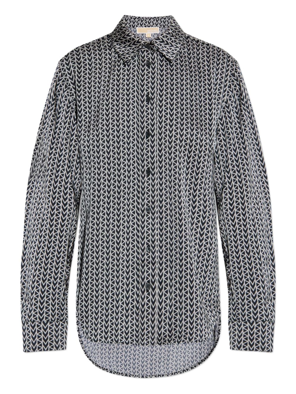 Geometric-print shirt - Black