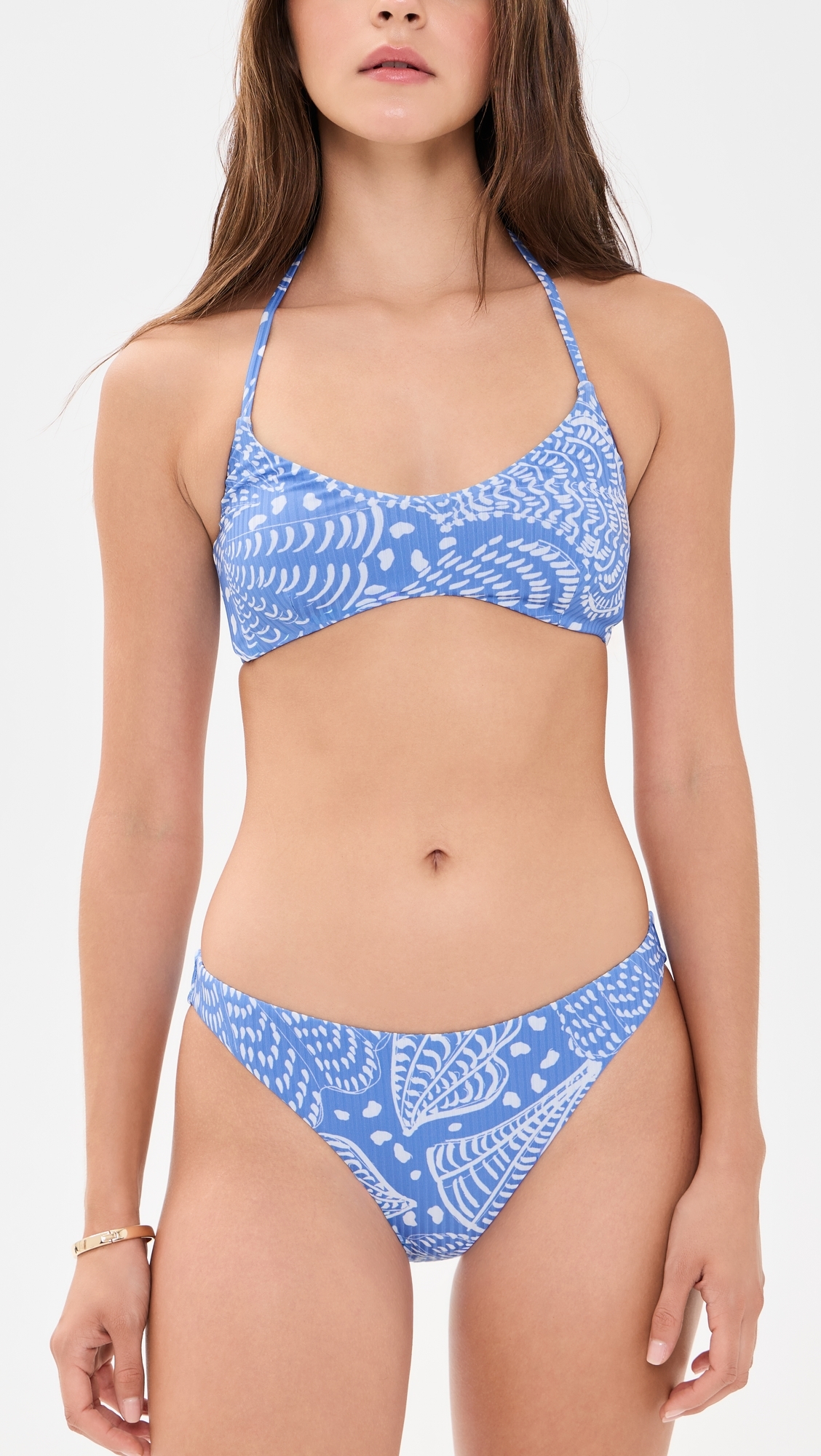 Sierra Scoop Bralette Top Blue