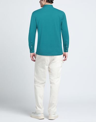 Filippo De Laurentiis Man Polo shirt Turquoise Size 40 Cotton