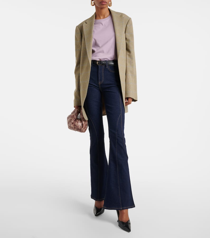 Seamed Megaflare high-rise flared jeans