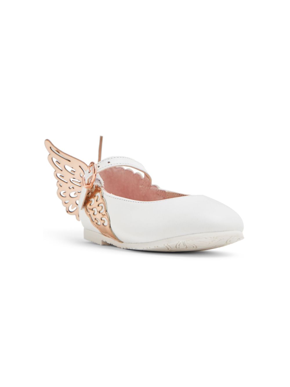 Evangeline Mini leather ballerina shoes - Neutrals